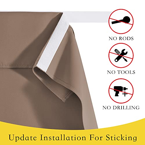 NICETOWN 46x63 Inch Thermal Insulated Tie-Up Curtains