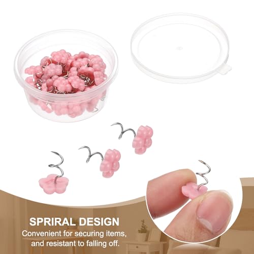 PATIKIL 100 Pcs Upholstery Twist Pins - Durable Pink Bed Pins for Furniture & Slipcovers
