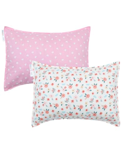 ALVABABY Cotton Toddler Pillowcases for 13x18 & 12x16 Pillows - 2 Pack
