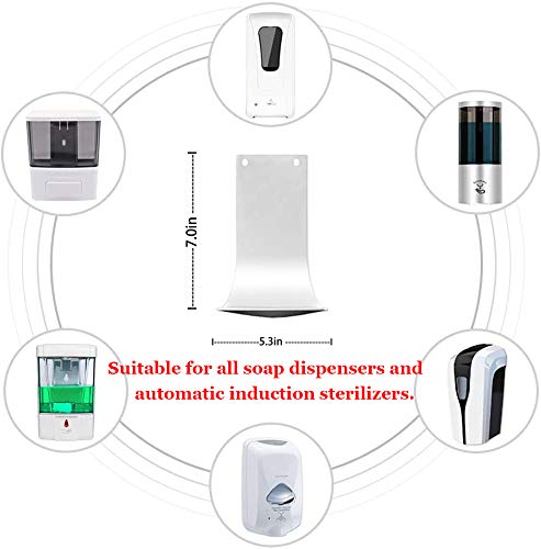 Jefaniim Wall Mount Soap Dispenser Drip Tray - White Liquid Catcher