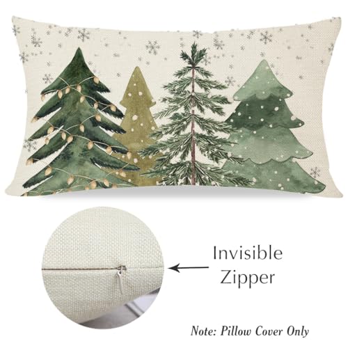 PANDICORN Christmas Pillow Cover 12x20 Farmhouse Decor