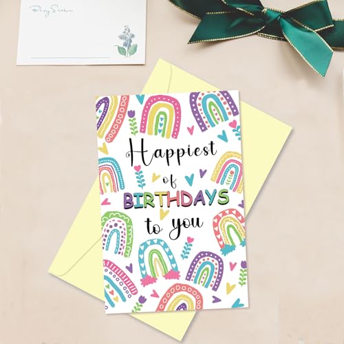 Funny Rainbow Birthday Card for Best Friend or Sister
