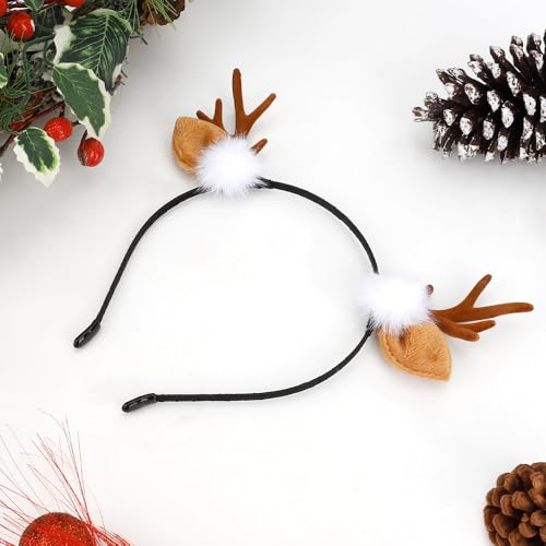 Deer Antlers Christmas Headband Reindeer Horns Costume Hair Accessory