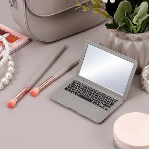 Mini Laptop Pocket Mirror - Foldable Compact Travel Makeup Mirror