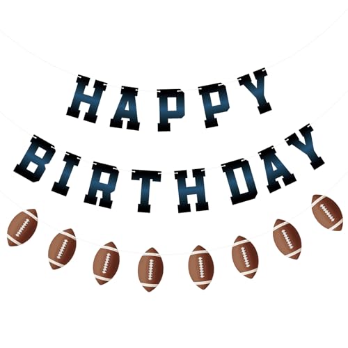 Football Birthday Banner Decorations for Kids' Parties