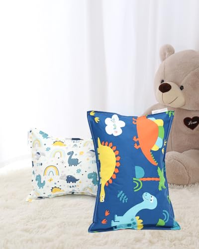 ALVABABY Toddler Pillowcases - 100% Cotton, 2 Pack, Fits 13x18 & 12x16