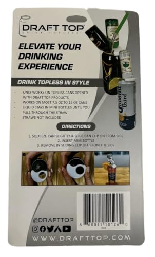 Draft Top Can Clips for Mini Bottles - Red, White & Blue (6 Pack)