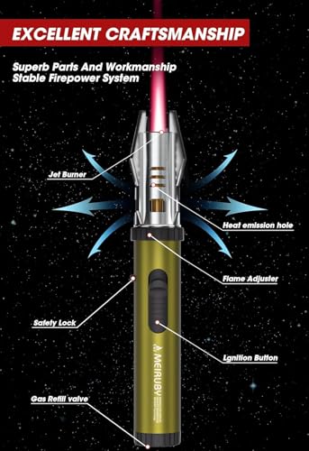 Green Lightsaber Torch Lighter - Windproof, Flame Butane Refillable Gift for Men Dad