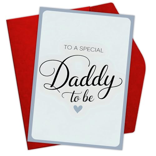 Father's Day Card with Minimalist Heart Design and Envelope