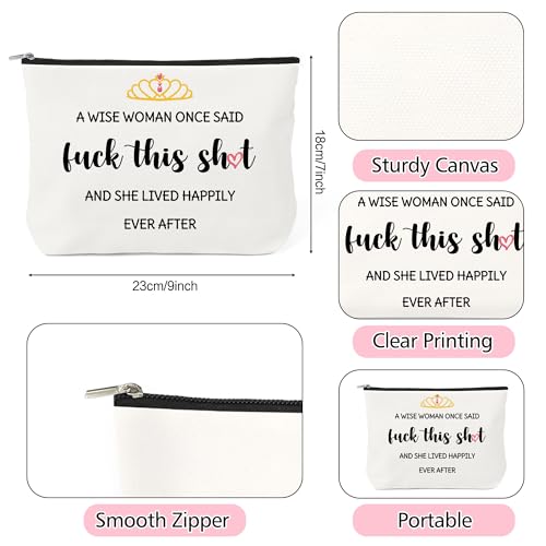 Funny Retirement Makeup Bag for Women - Gag Gift & Travel Pouch