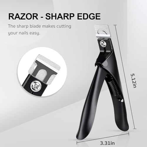 GAOY Professional Acrylic Nail Clippers - Stainless Steel Edge Cutter