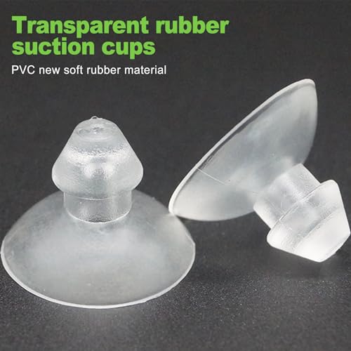 18mm Clear Suction Cups - 20 Pack for Glass Table Tops & Furniture