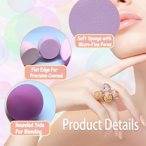 Benepoint Makeup Sponge Set - Soft Latex-Free Blending Sponges 4Pcs