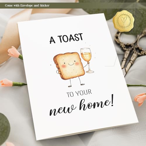 Funny Yellow Housewarming Greeting Card with Envelope & Stickers