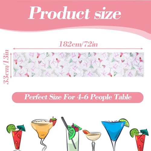 Martini Table Runner - Elegant Polyester Decor for Parties