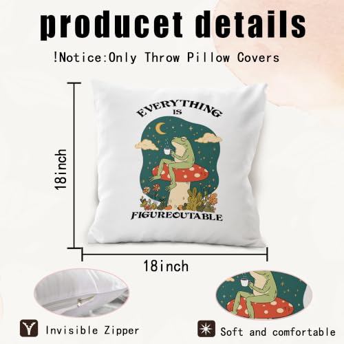 Everything is Figureoutable Inspirational Throw Pillow Cover 18x18