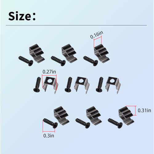 Metal Side Brush Mount Clips for Shark IQ & AI Robot Vacuum (9 Pack)