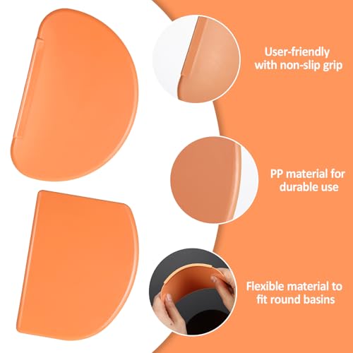 Silicone Bench Scrapers Set - 2PCS Flexible Dough Spatulas for Baking