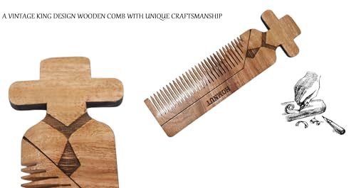 Sandalwood Pocket Hair Comb for Men - Wooden Detangling & Beard Grooming Comb