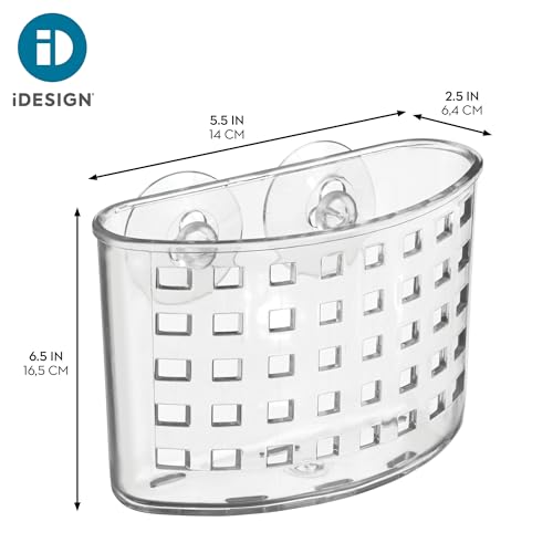 iDesign Suction Cup Shower Caddy Basket | Bathroom Organizer