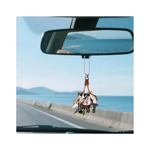 Acrylic Mallard Duck Rearview Mirror Ornament for Cars