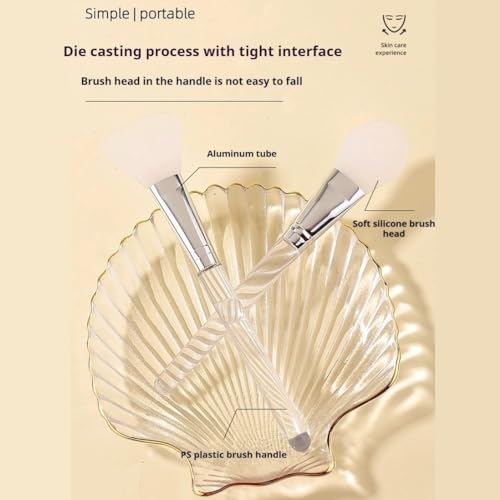 TIKMOON Silicone Face Mask Brush Set, 4-Piece Facial Mud Mask Applicator