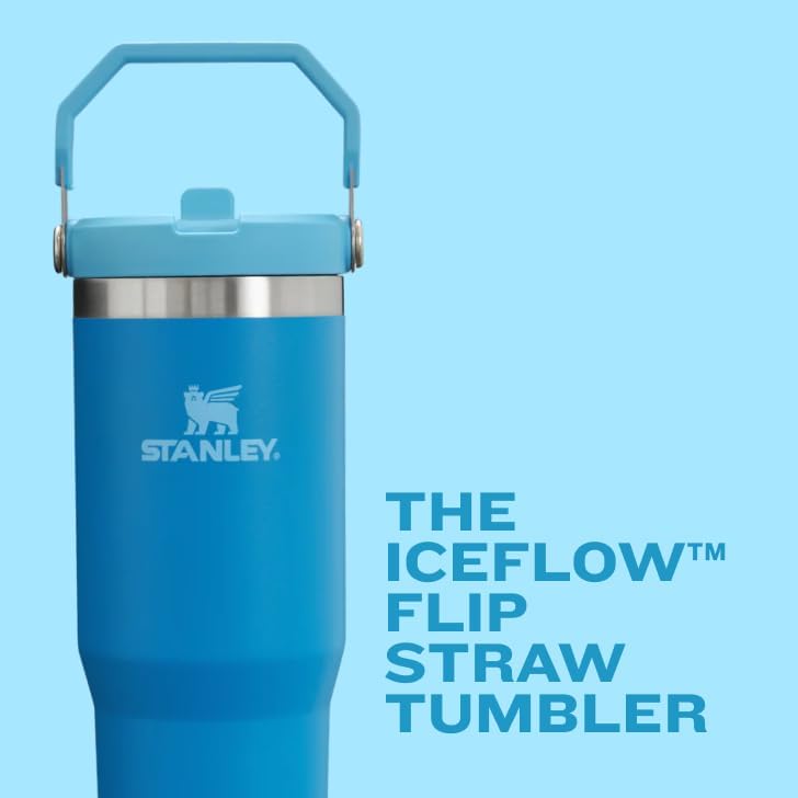 STANLEY IceFlow 2.0 Tumbler - 40 oz Insulated Water Bottle with Flip Straw & Handle | BPA-Free Rose Quartz