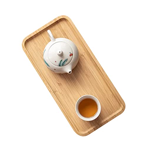 Bamboo Vanity Tray for Bathroom Storage - 11.8 x 6 in