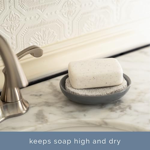 S&T INC. White Bar Soap Holder - 4 Pack, 2.9" x 4.4"