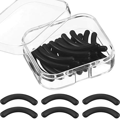 Zhehao 24Pcs Eyelash Curler Refill Pads Silicone Rubber Replacement with Storage Box