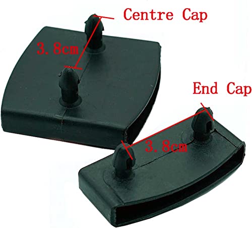XIAONAN 24pcs Black Bed Slat Cover Caps - 12 Centre & 12 End Holders