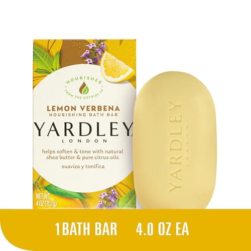 Yardley London Lemon Verbena Moisturizing Bath Bar with Shea Butter 4.25 oz