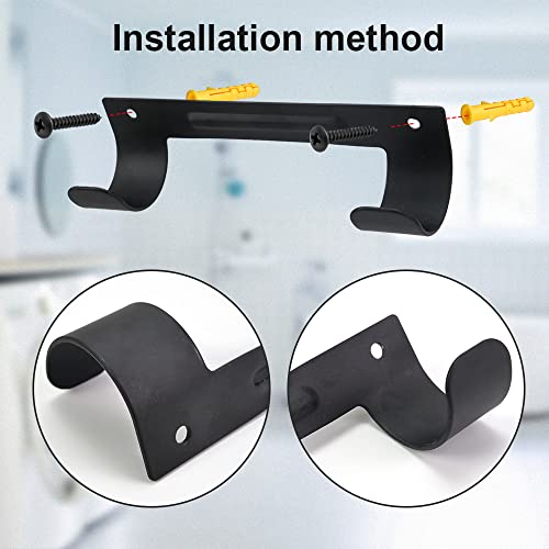 EXCLEN Black Wall Mount Ironing Board Hanger Organizer Laundry Room Storage
