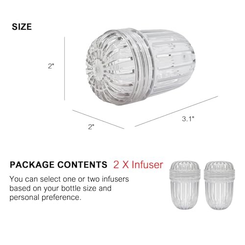 2PCS Fruit Infuser Insert,Flower Tea Infuser for Wide Mouth Water Bottles,Compatible with Stanley,Hydro Flask,Iron Flask, Takeya, ThermoFlask and Similar