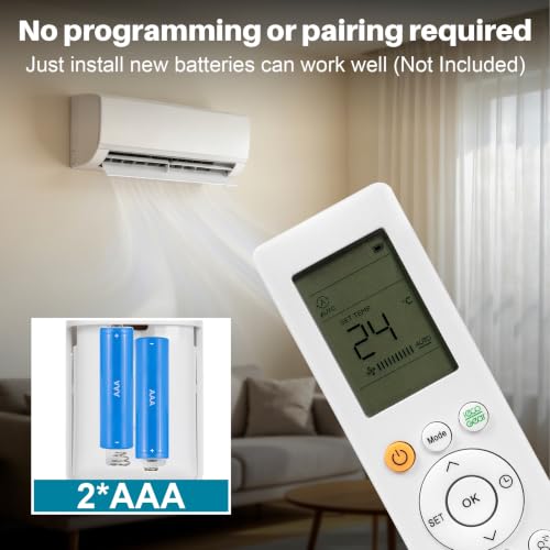 Replacement Remote Control for Midea Air Conditioner RG10A(B2S)/BGEF