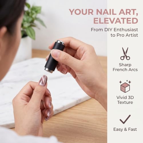 Cat Eye Nail Magnet Set, 4 Pcs French Tip Gel Polish Art Tools