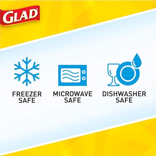 GladWare Tall Square Containers 42 Oz - Meal Prep & Storage, 3 Count
