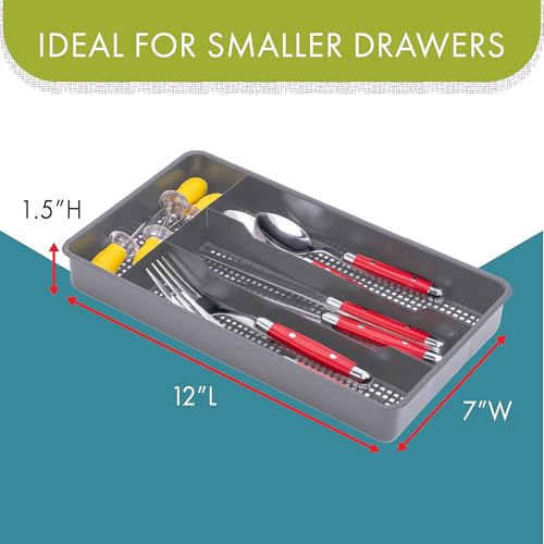 Dial Industries Compact Utensil Organizer Tray for Kitchen Drawers