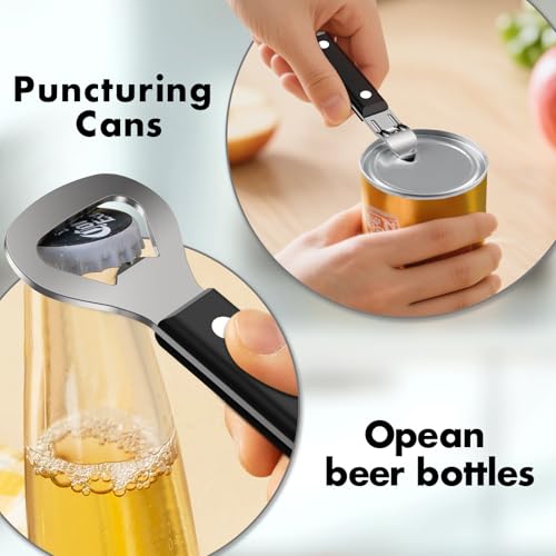 UGNEL 3-Piece Professional Can, Bottle, and Wine Opener Set, Stainless Steel