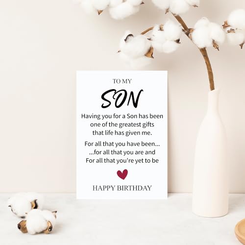 Unique Birthday Card for Son, Stepson & Son-in-Law - Quality Gift
