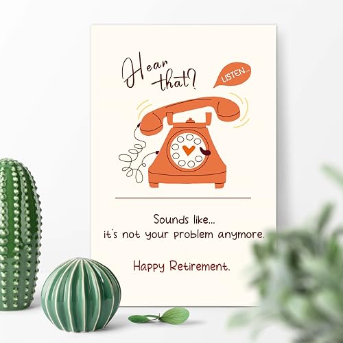 Cheeklee Funny Retirement Card for Him & Her - Humorous Leaving Card & Gift - Retirement Celebration for Friends, Bosses, Family - 8.1 x 5.3 Inches