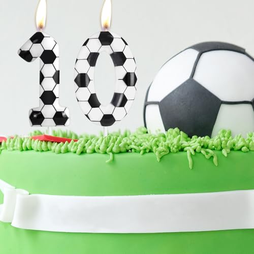 Soccer Birthday Candle - Number 9 Cake Topper for Kids