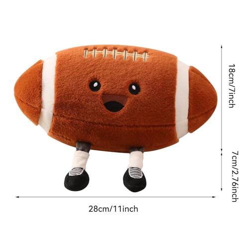 KUCCO 11-Inch Football Pillow with Legs - Plush Stuffed Animal