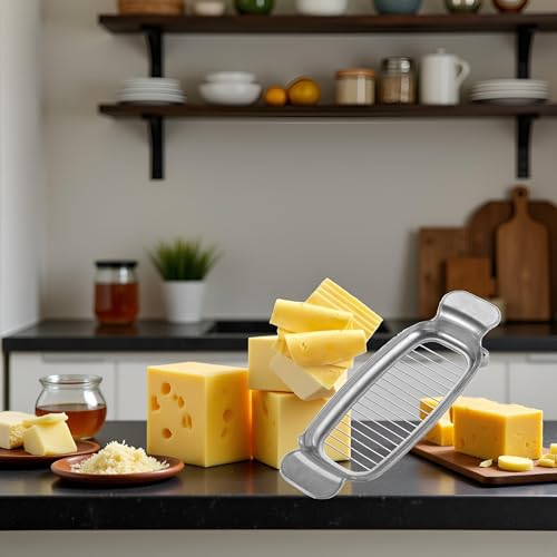 Myuiao Stainless Steel Butter and Cheese Slicer with Ergonomic Handle