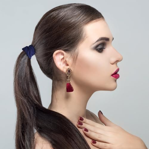 WLLHYF Large Velvet Hair Scrunchies 2 Pcs Soft Elastic Hair Ties for Women and Girls