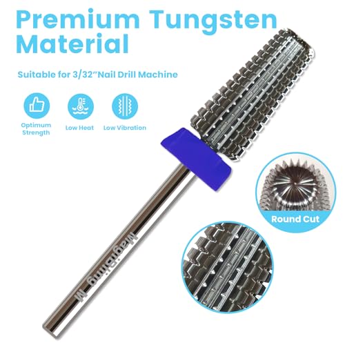 MagiBling 5-in-1 Tungsten Carbide Nail Drill Bit Medium Straight Cut Efile Bit