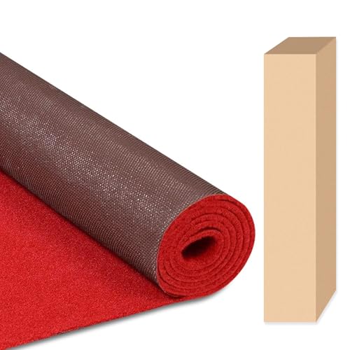 Heavy-Duty Red Carpet Runner 3ft x 20ft Non-Slip Indoor Outdoor Party Event