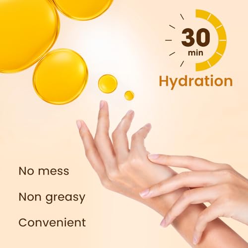 BLOOMORA Repairing Hand Mask Gloves for Dry Cracked Hands with Shea Butter