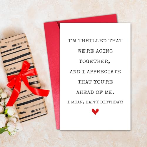 Funny Age Gap Birthday Card for Spouse or Friend