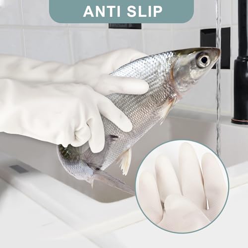 Medium Nitrile Cleaning Gloves - 15 Inch, Reusable & Hypoallergenic